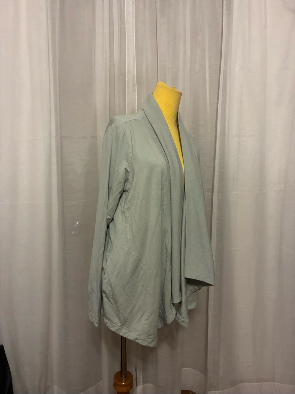 Women's Open-Front Cardigan Sweater in Light Sage